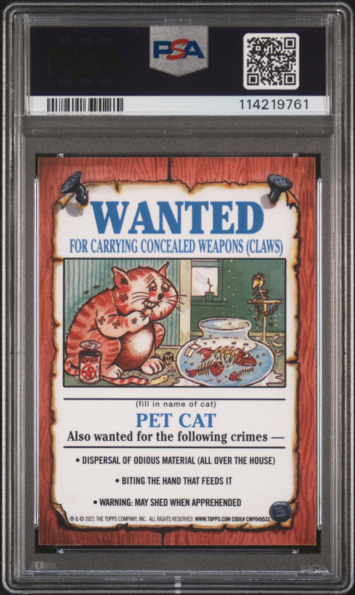 2021 Garbage Pail Kids Chrome Crystal Gale #158B (Atomic Refractor) Gem Mt 10 back