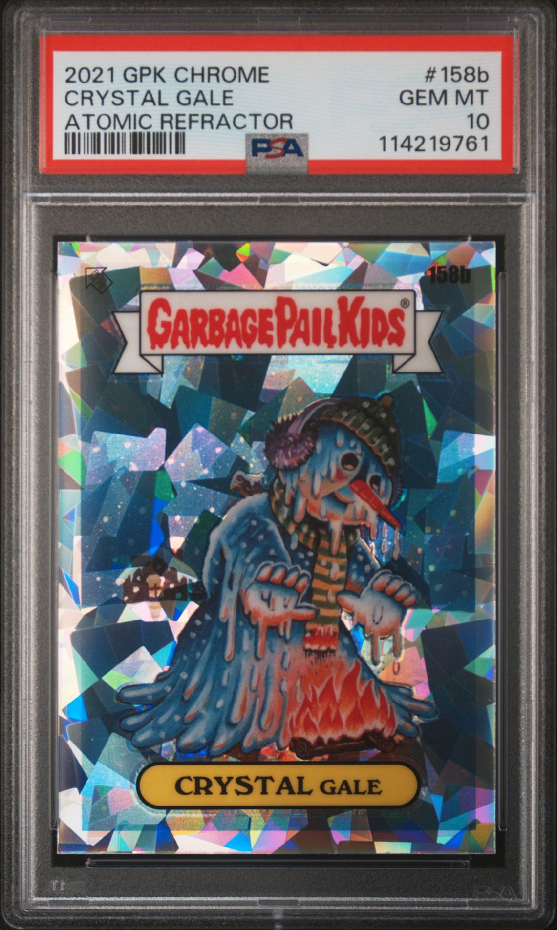 2021 Garbage Pail Kids Chrome Crystal Gale #158B (Atomic Refractor) Gem Mt 10 front