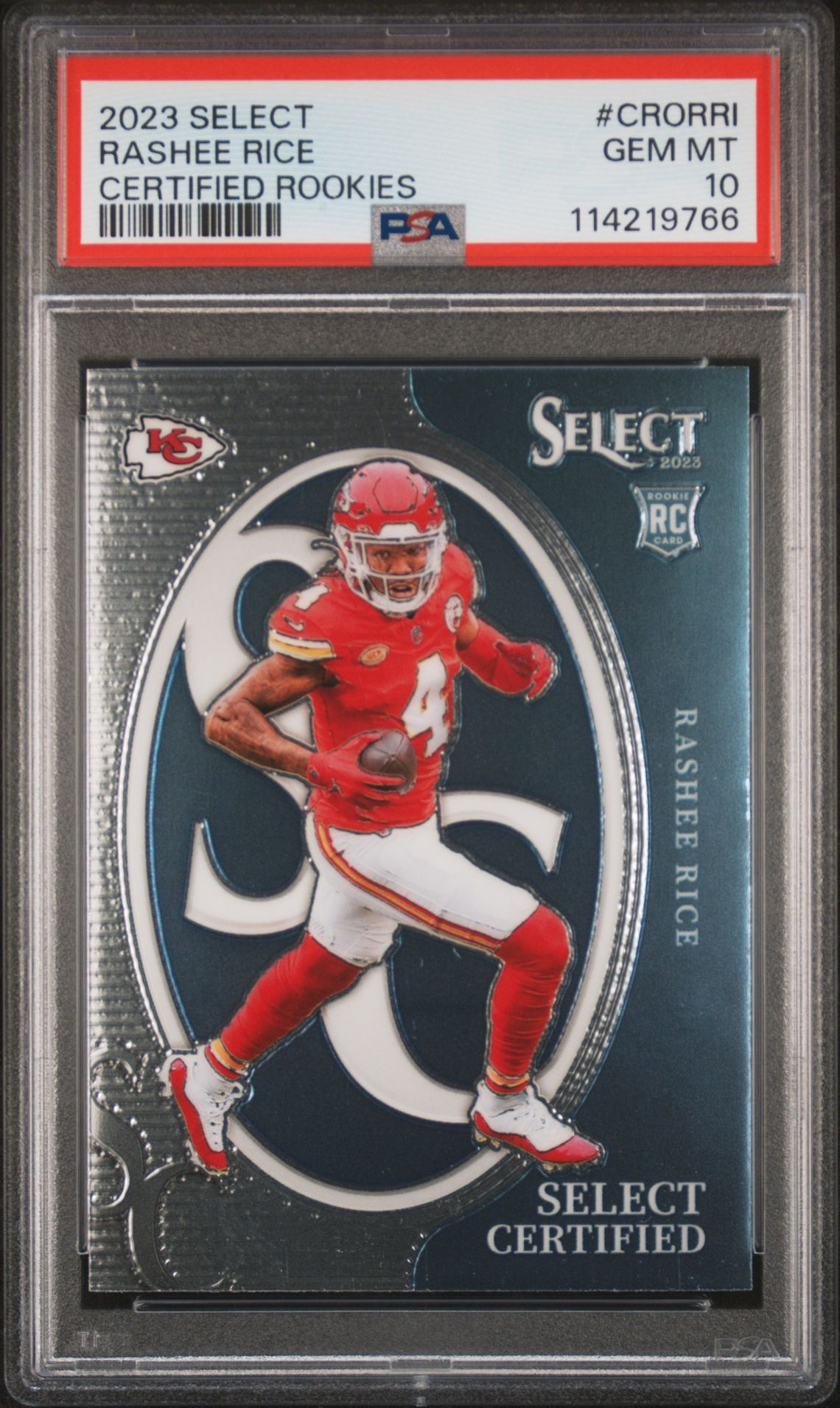 2023 Panini Select Select Certified Rookies Rashee Rice #Crorri Gem Mt 10 front