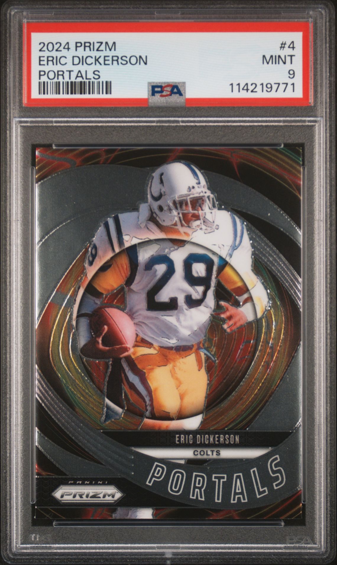 2024 Panini Prizm Portals Eric Dickerson #4 Mint 9 front