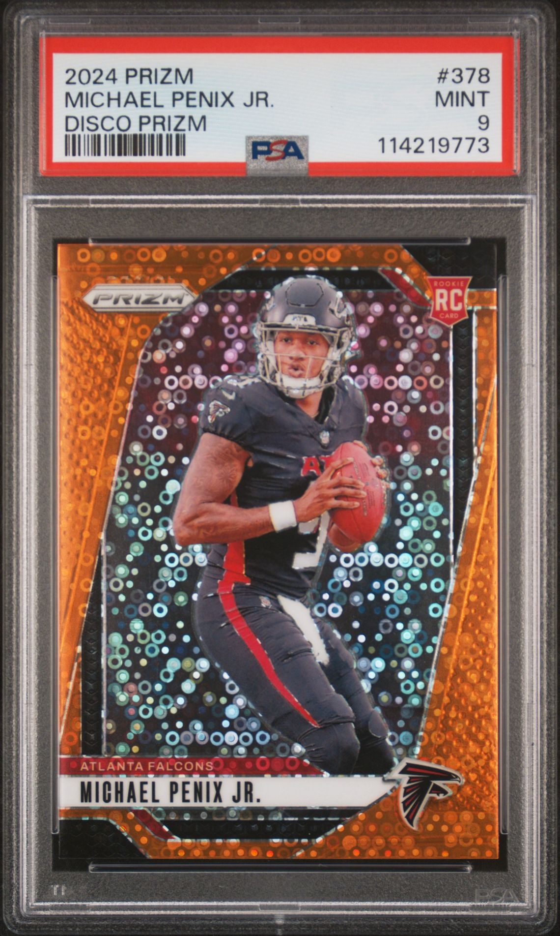 2024 Panini Prizm Michael Penix Jr. #378 (Disco Prizm) Mint 9 front