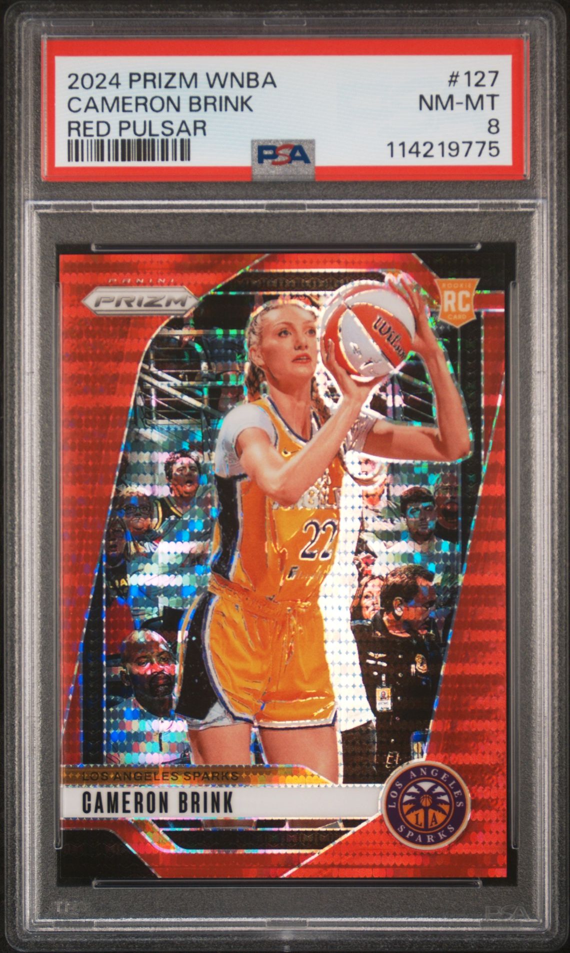 2024 Panini Prizm Wnba Cameron Brink #127 (Red Pulsar) Nm-Mt 8 front