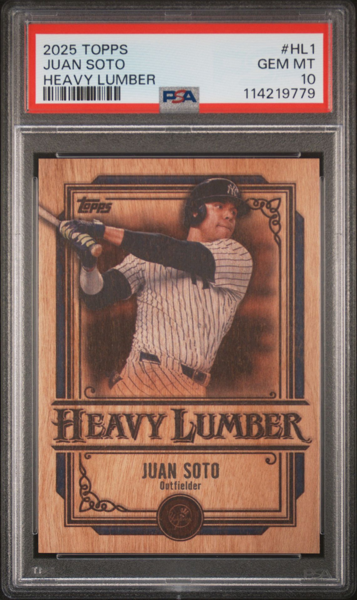 2025 Topps Heavy Lumber Juan Soto #Hl1 Gem Mt 10 front