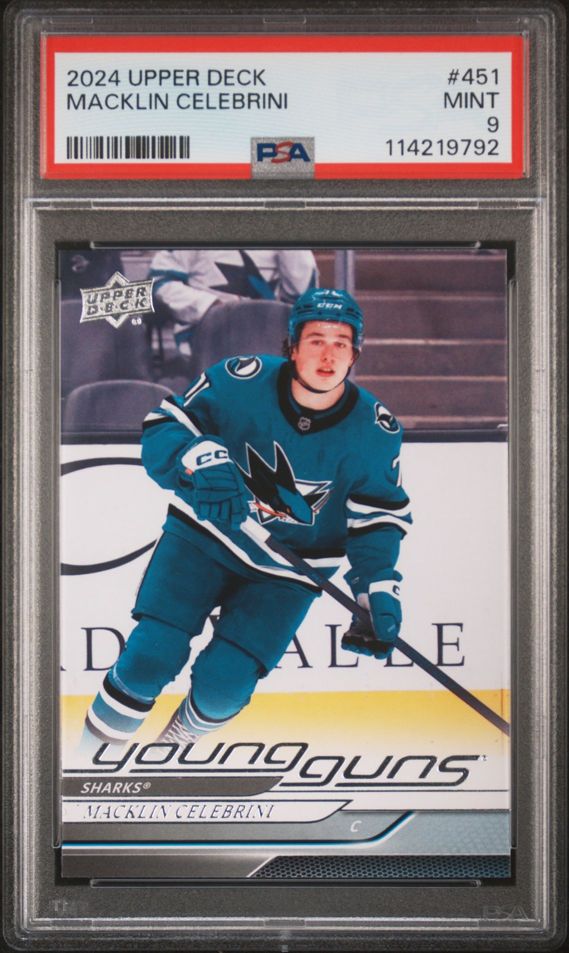 2024 Upper Deck Macklin Celebrini #451 Mint 9 front