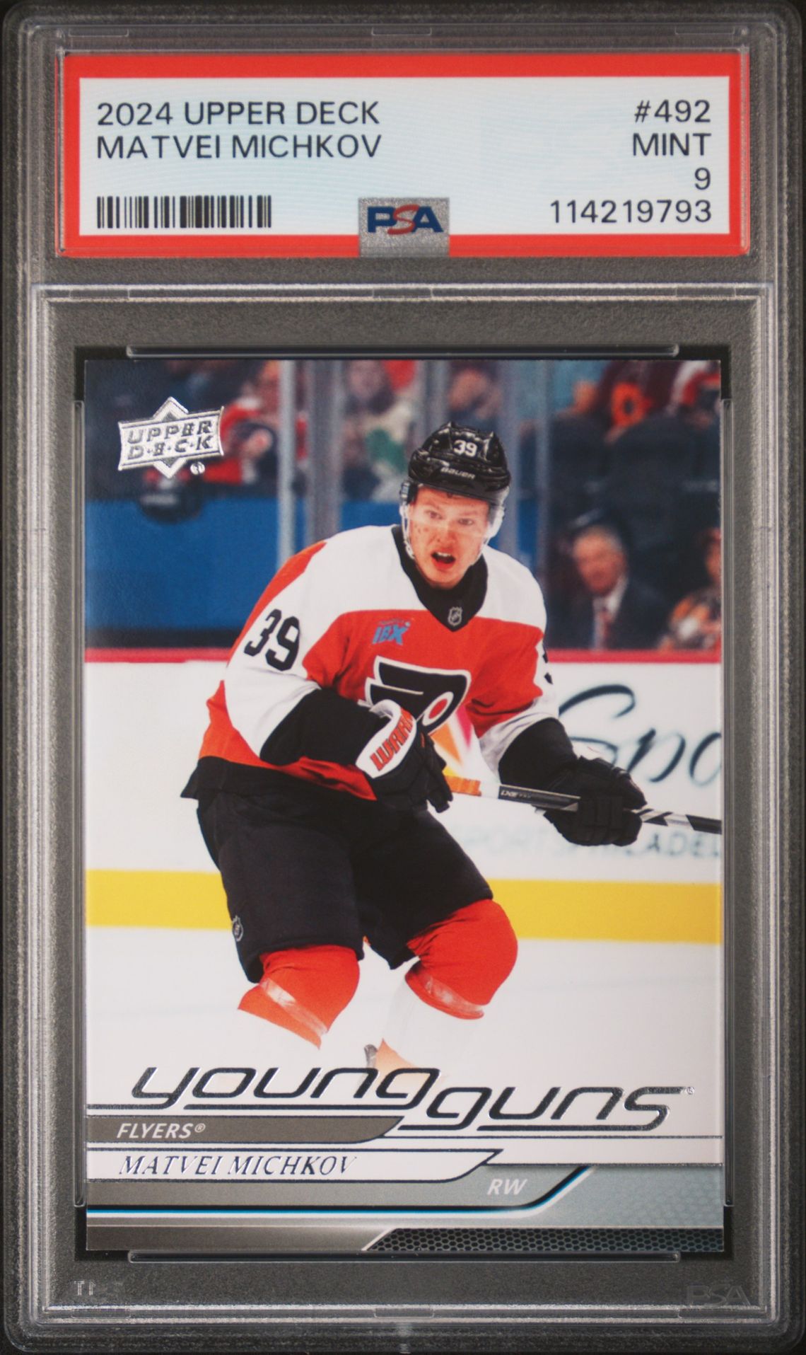 2024 Upper Deck Matvei Michkov #492 Mint 9 front