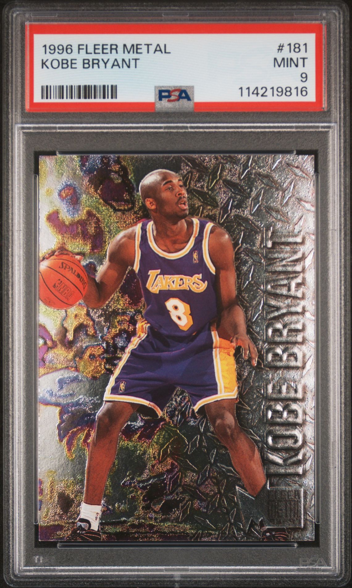 1996 Metal Kobe Bryant #181 Mint 9 front