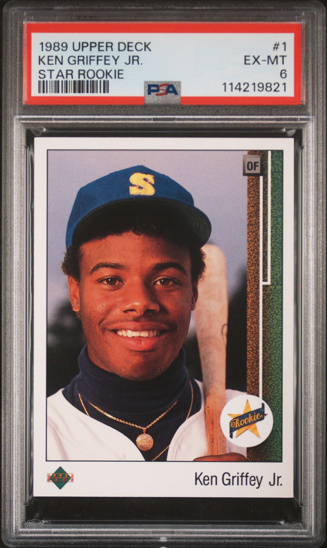 1989 Upper Deck Ken Griffey Jr. #1 (Star Rookie) Ex-Mt 6 front
