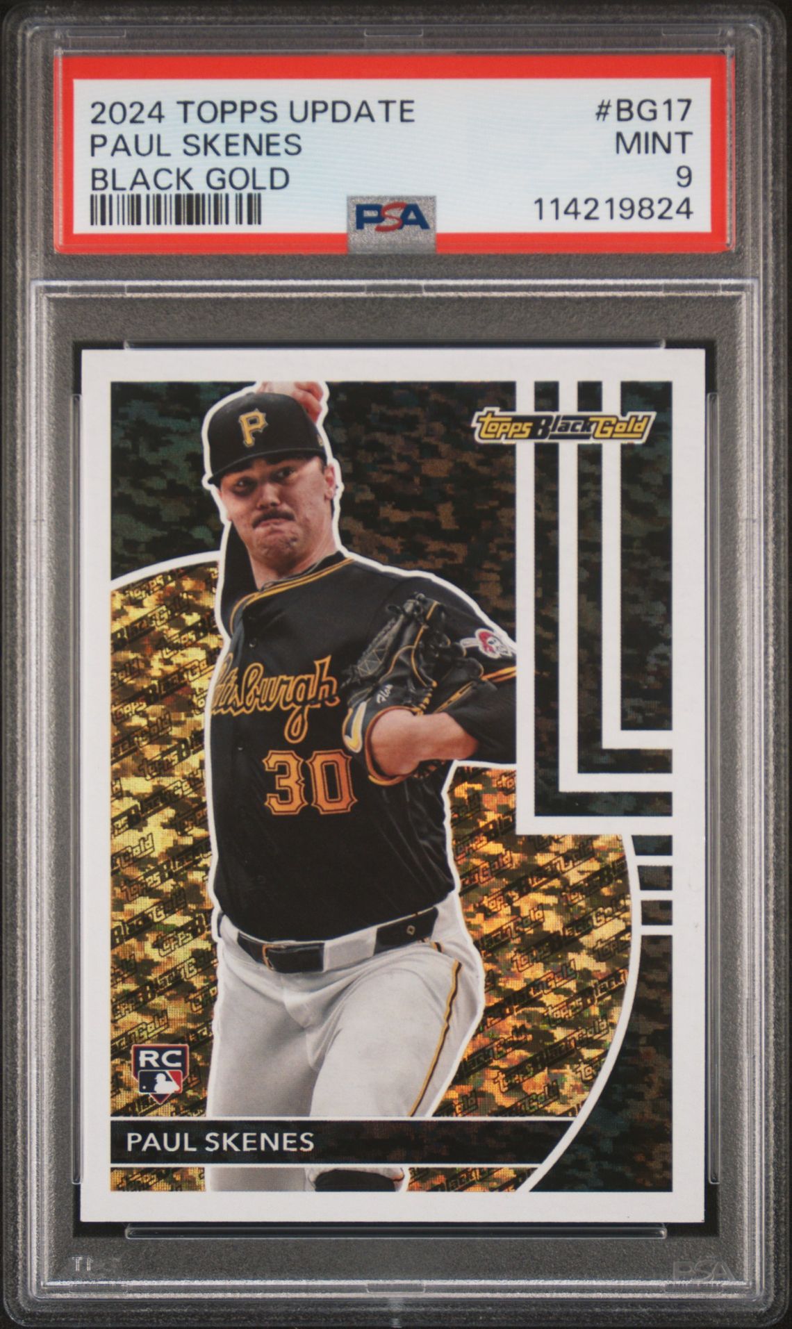 2024 Topps Update Topps Black Gold Paul Skenes #Bg17 Mint 9 front