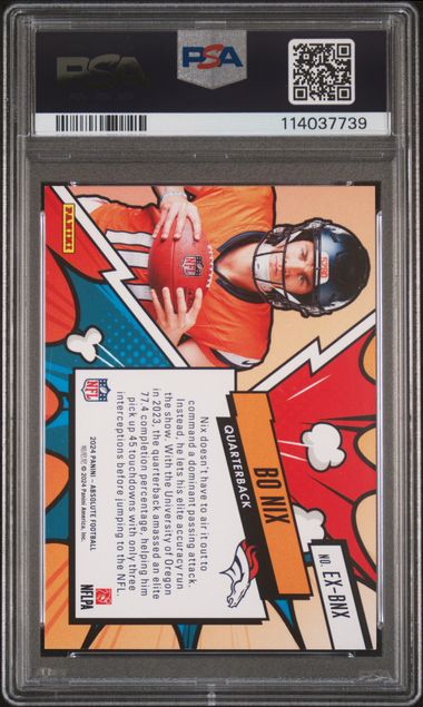 2024 Panini Absolute Explosive Bo Nix #Exbnx Mint 9 back