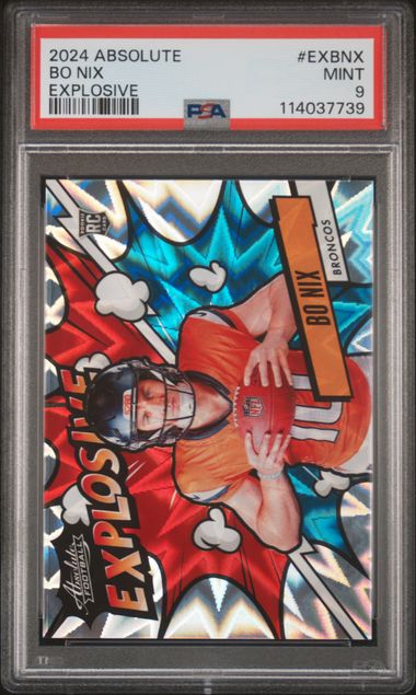 2024 Panini Absolute Explosive Bo Nix #Exbnx Mint 9 front
