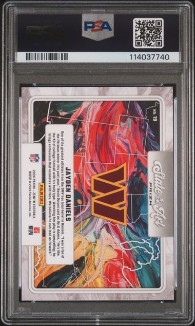 2024 Panini Zenith State Of The Art Jayden Daniels #19 (State Of The Art-Red) Mint 9 back