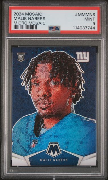 2024 Panini Mosaic Micro Mosaic Malik Nabers #Mmmns Mint 9 front