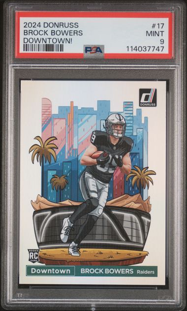2024 Panini Donruss Downtown! Brock Bowers #17 Mint 9 front