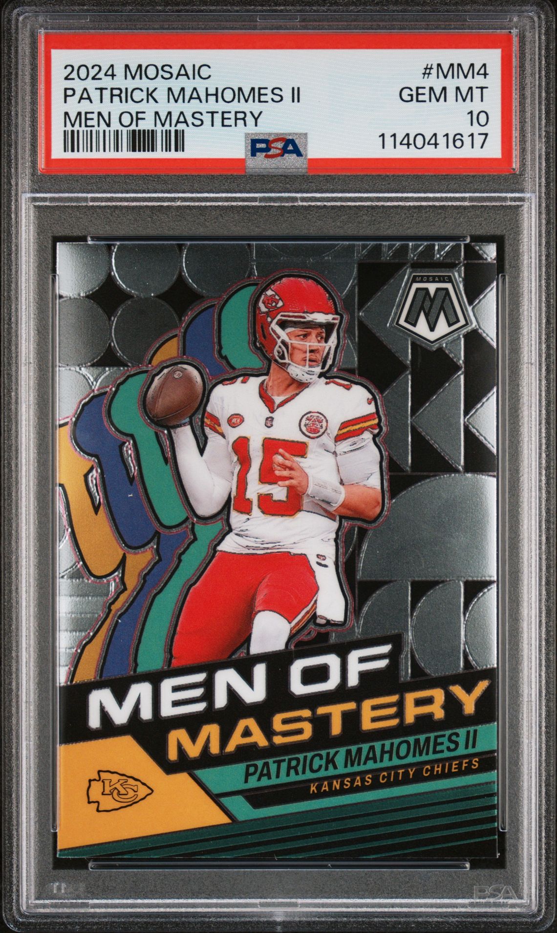 2024 Panini Mosaic Men Of Mastery Patrick Mahomes Ii #Mm4 Gem Mt 10 front