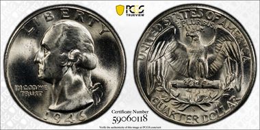 1946-S/S 25C RPM, FS-501 MS66