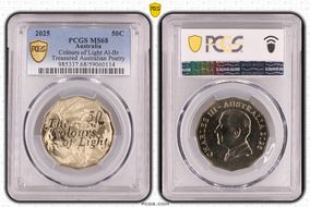 2025 50C Colours of Light Al-Br Treasured Australian Poetry MS68