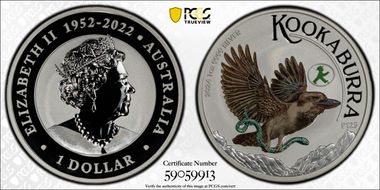 2024-P125 $1 Kookaburra Ampelmann Privy Colorized MS70