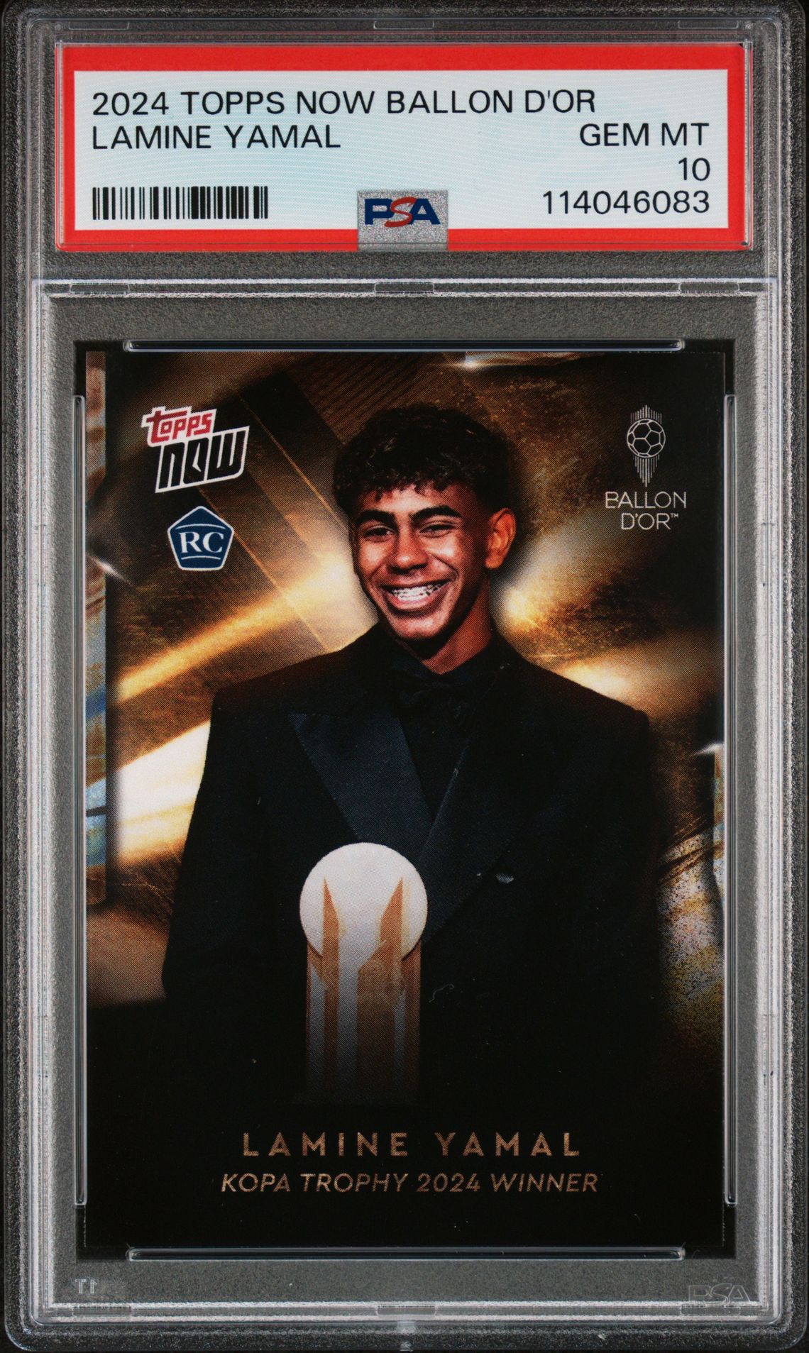 2024 Topps Now Ballon D'or Lamine Yamal Gem Mt 10 front