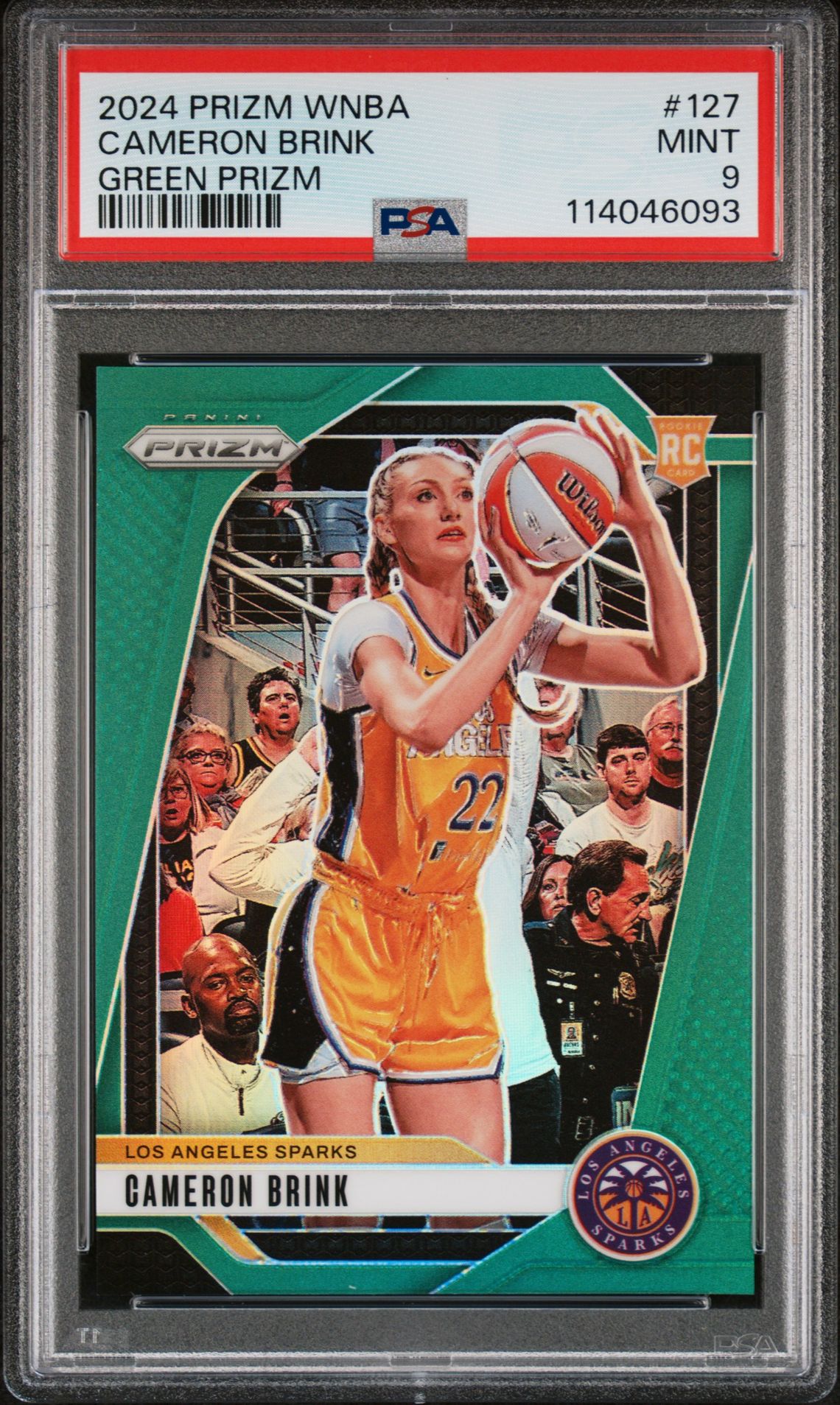 2024 Panini Prizm Wnba Cameron Brink #127 (Green Prizm) Mint 9 front