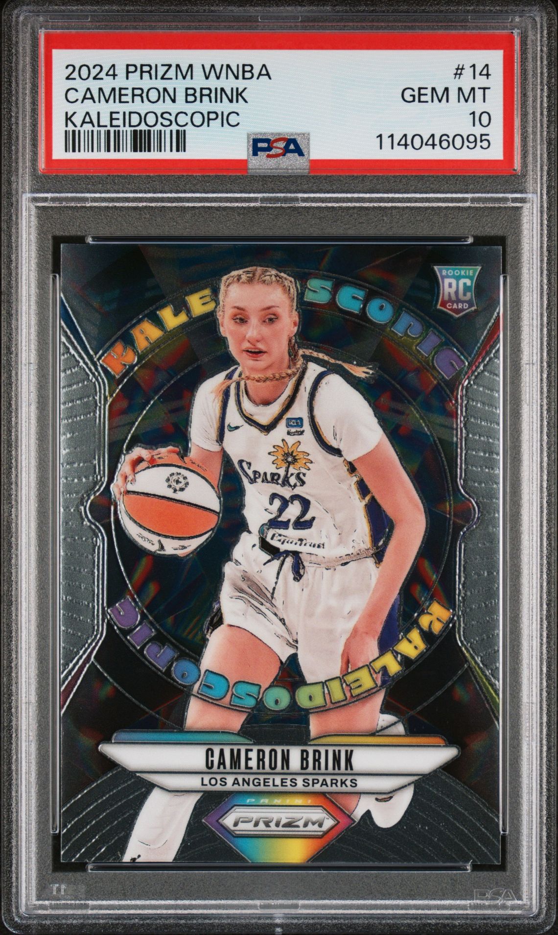 2024 Panini Prizm Wnba Kaleidoscopic Cameron Brink #14 Gem Mt 10 front