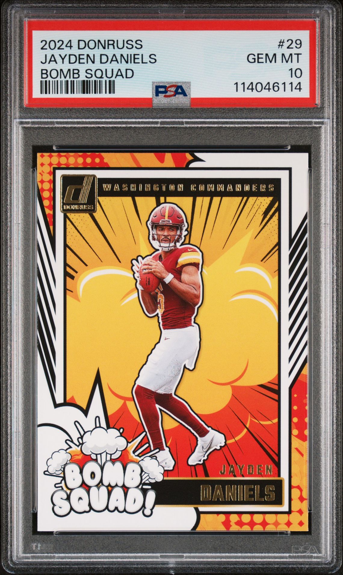 2024 Panini Donruss Bomb Squad Jayden Daniels #29 Gem Mt 10 front