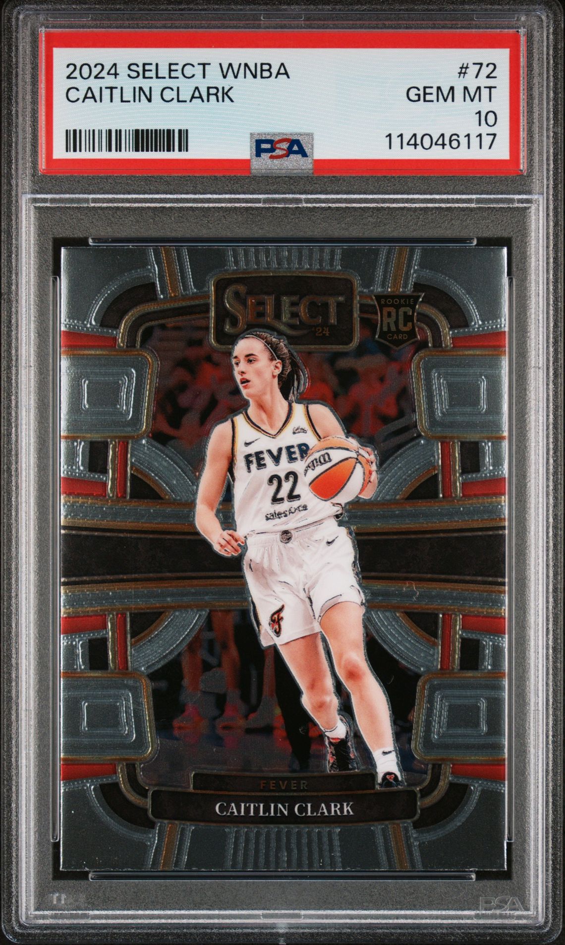 2024 Panini Select Wnba Caitlin Clark #72 Gem Mt 10 front
