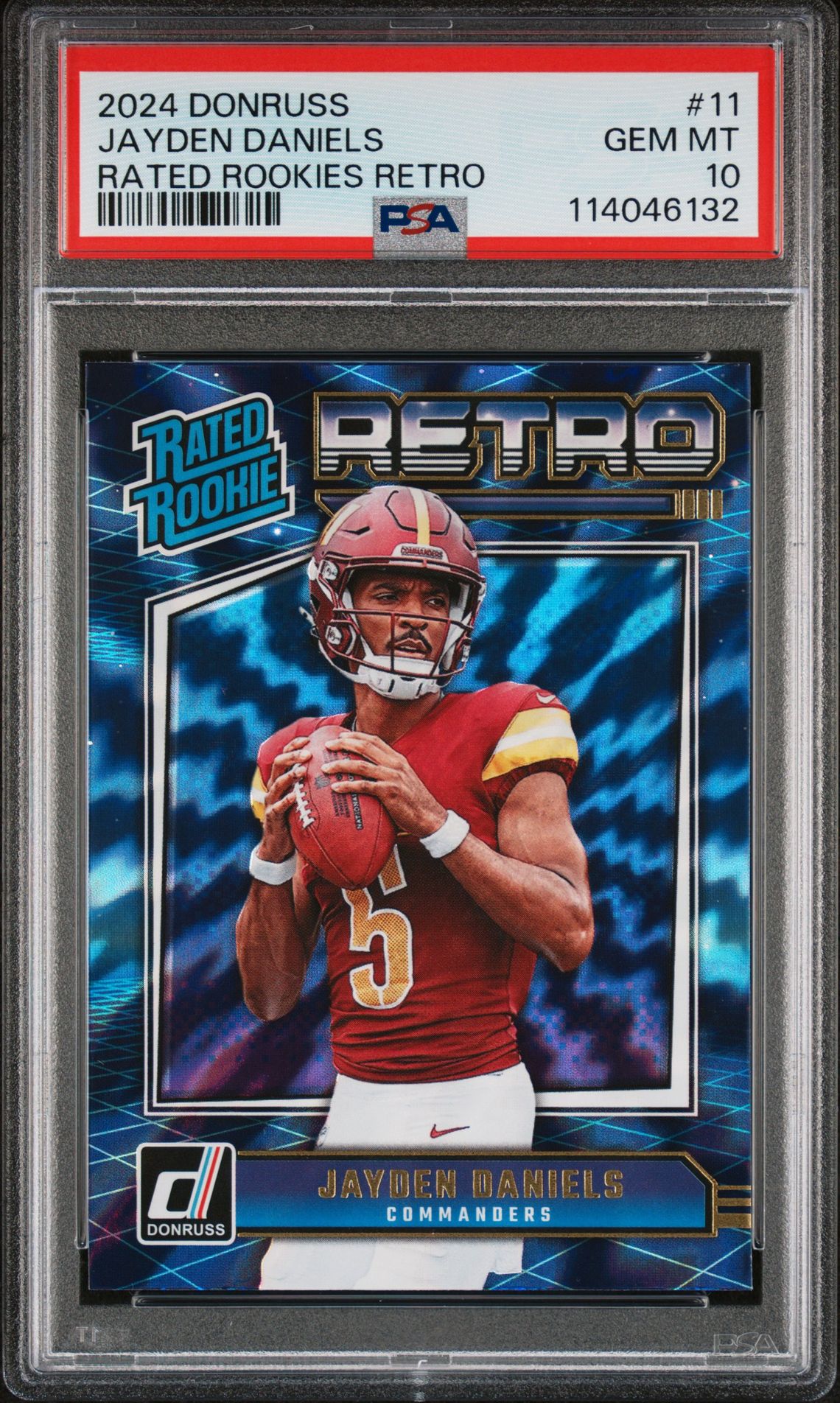 2024 Panini Donruss Rated Rookies Retro Jayden Daniels #11 Gem Mt 10 front