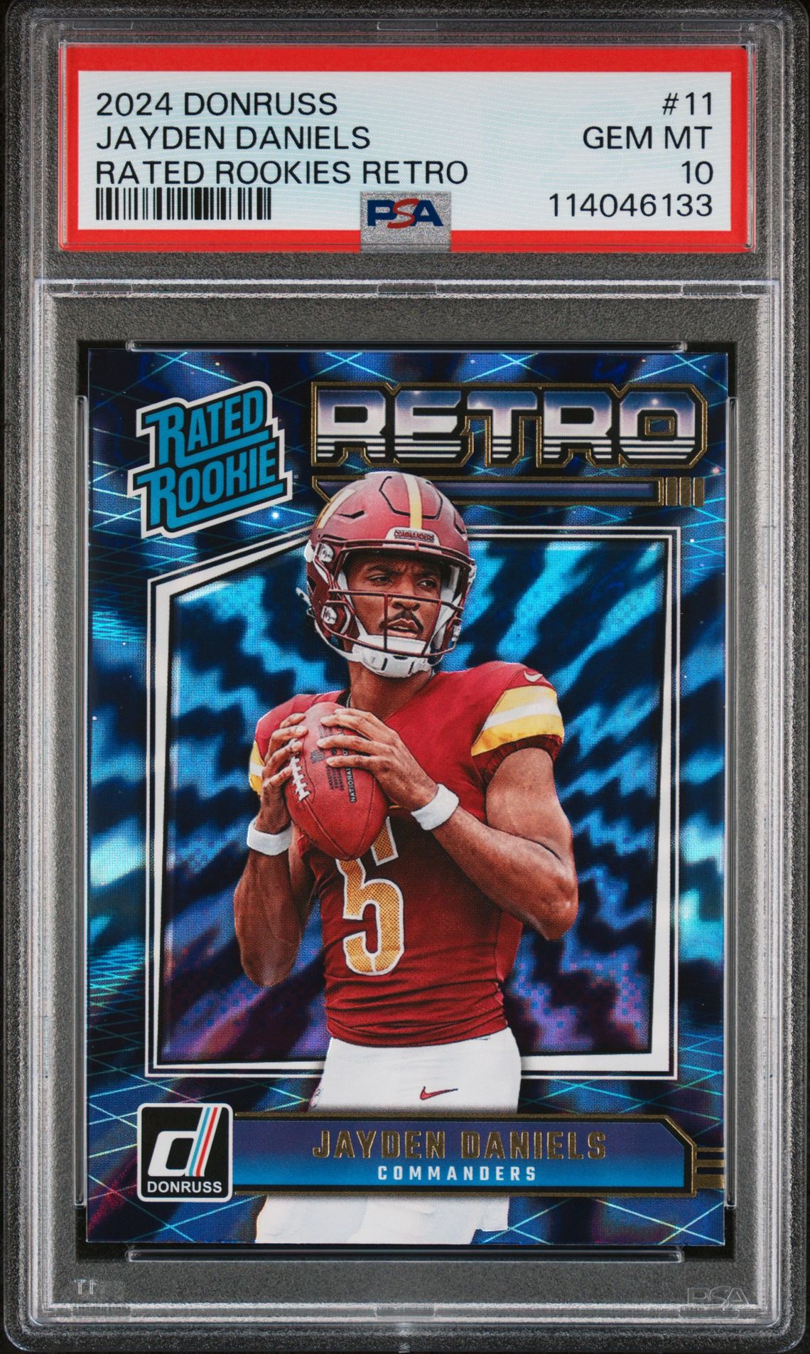2024 Panini Donruss Rated Rookies Retro Jayden Daniels #11 Gem Mt 10 front