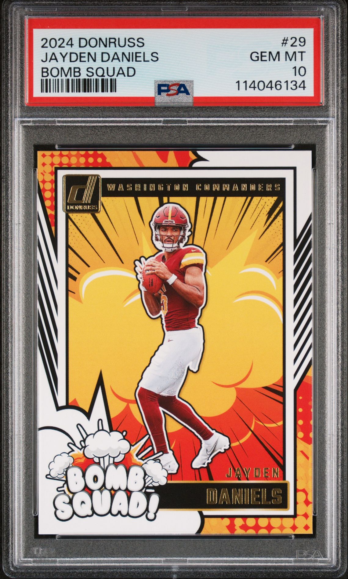 2024 Panini Donruss Bomb Squad Jayden Daniels #29 Gem Mt 10 front