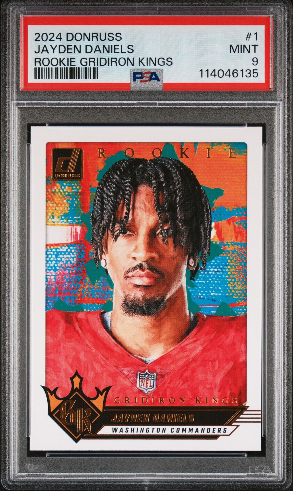 2024 Panini Donruss Rookie Gridiron Kings Jayden Daniels #1 Mint 9 front