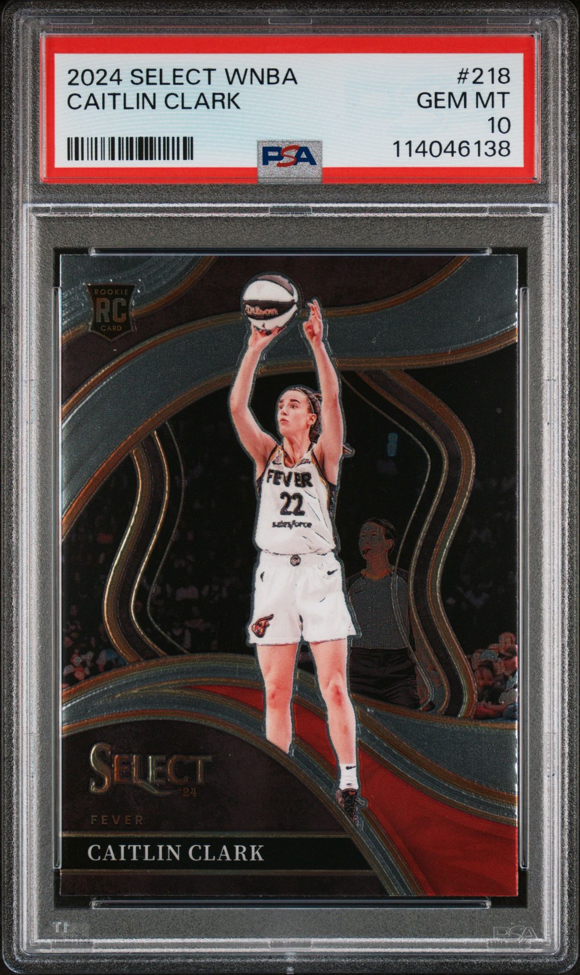 2024 Panini Select Wnba Caitlin Clark #218 Gem Mt 10 front