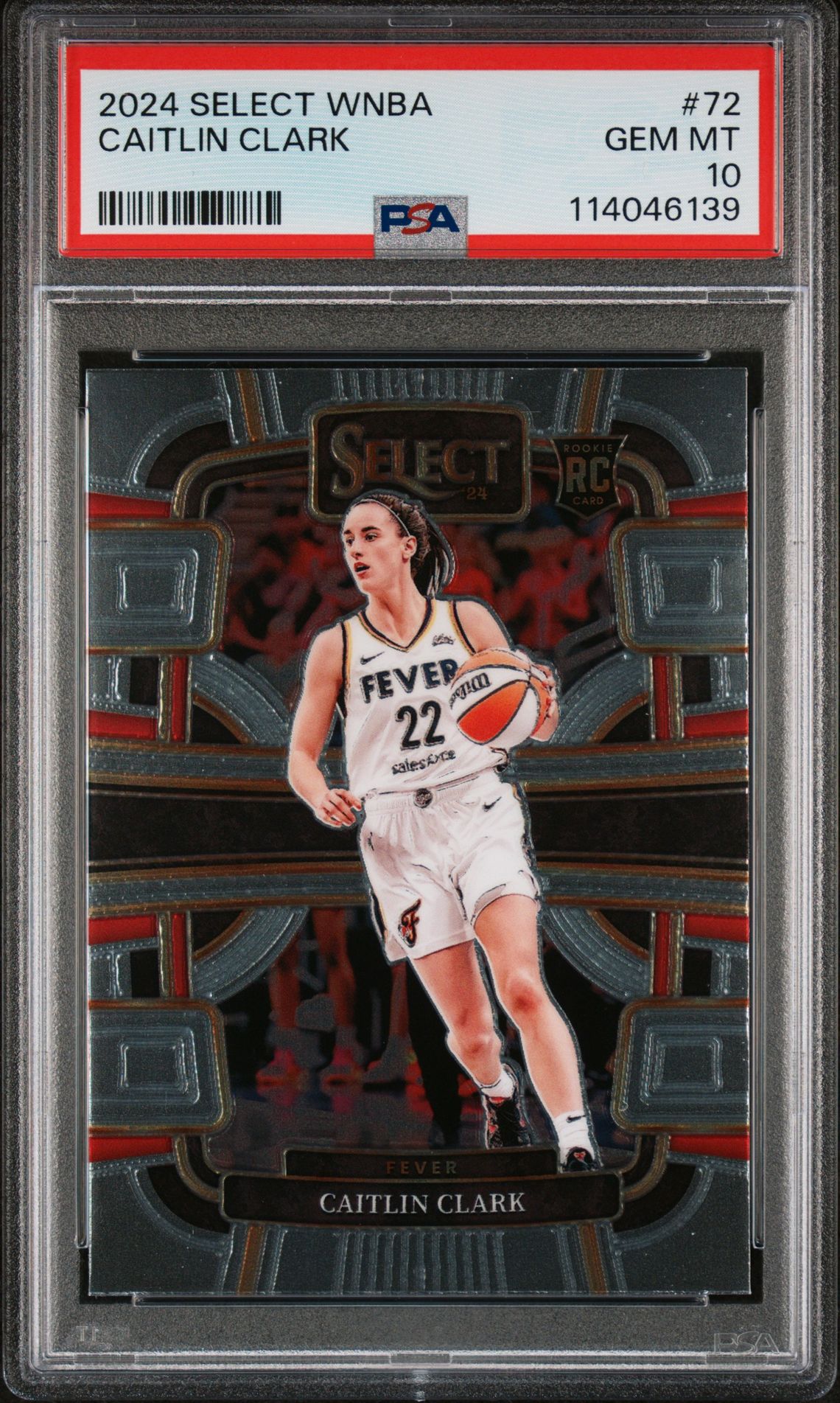 2024 Panini Select Wnba Caitlin Clark #72 Gem Mt 10 front