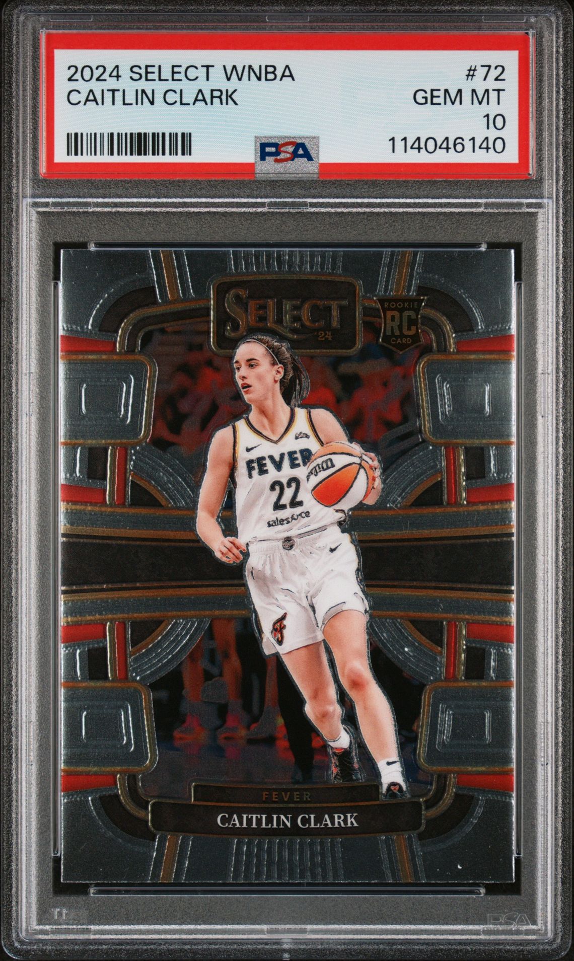 2024 Panini Select Wnba Caitlin Clark #72 Gem Mt 10 front