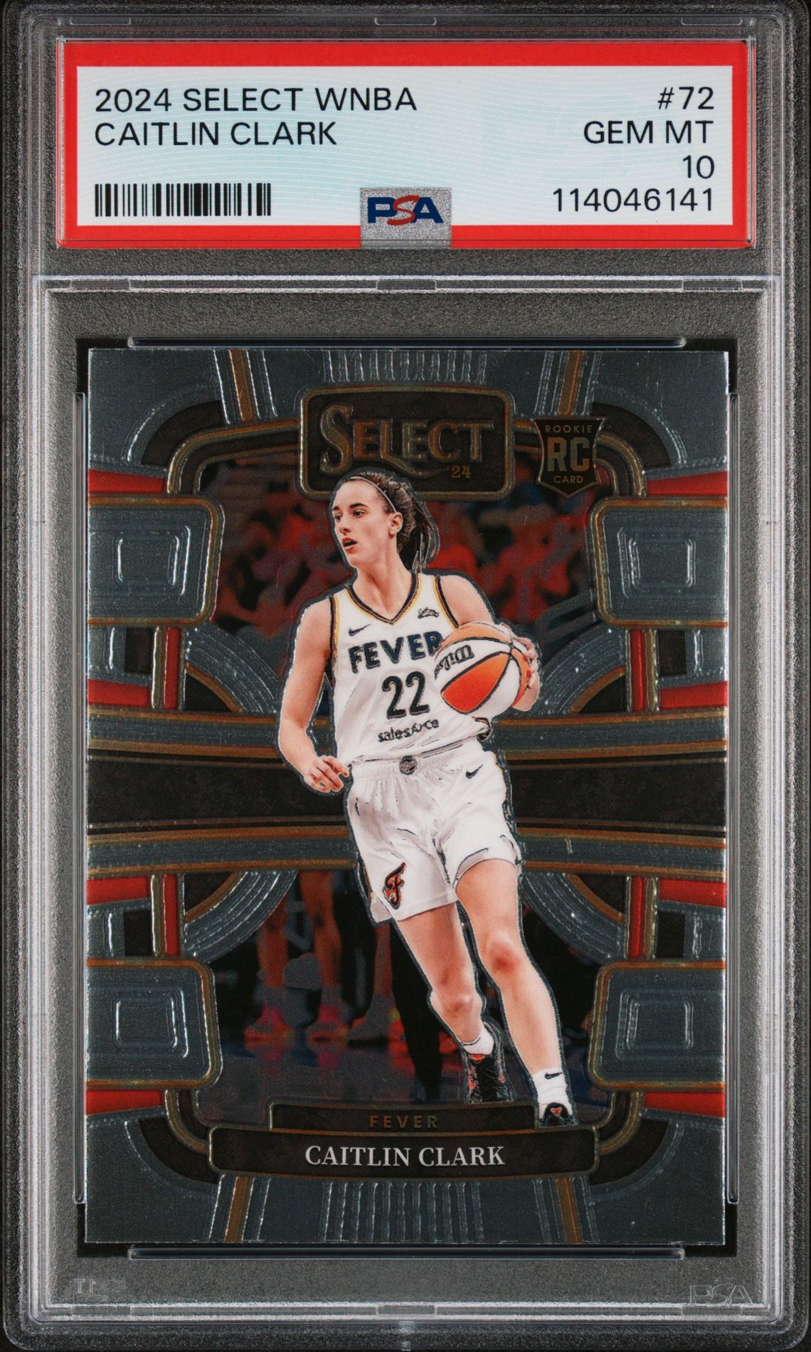 2024 Panini Select Wnba Caitlin Clark #72 Gem Mt 10 front