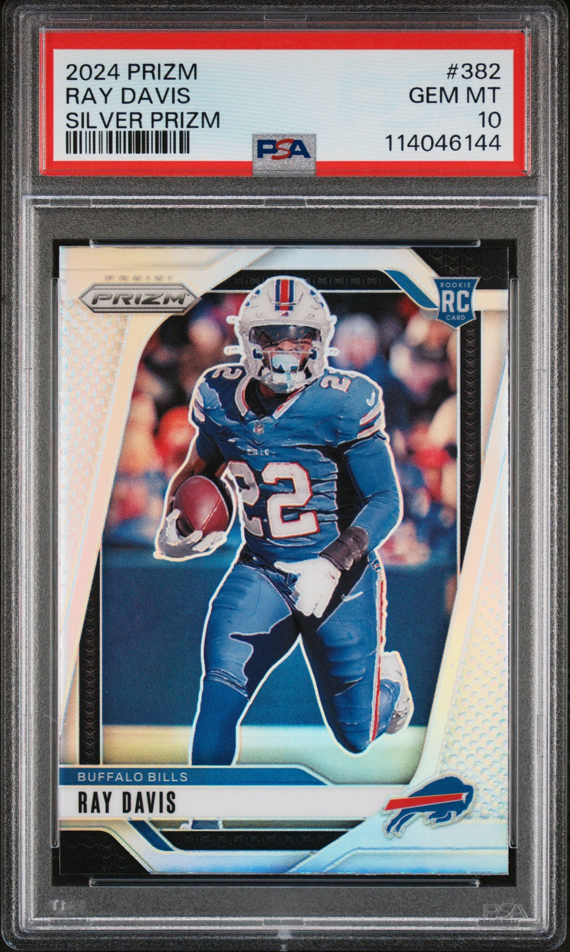 2024 Panini Prizm Ray Davis #382 (Silver Prizm) Gem Mt 10 front