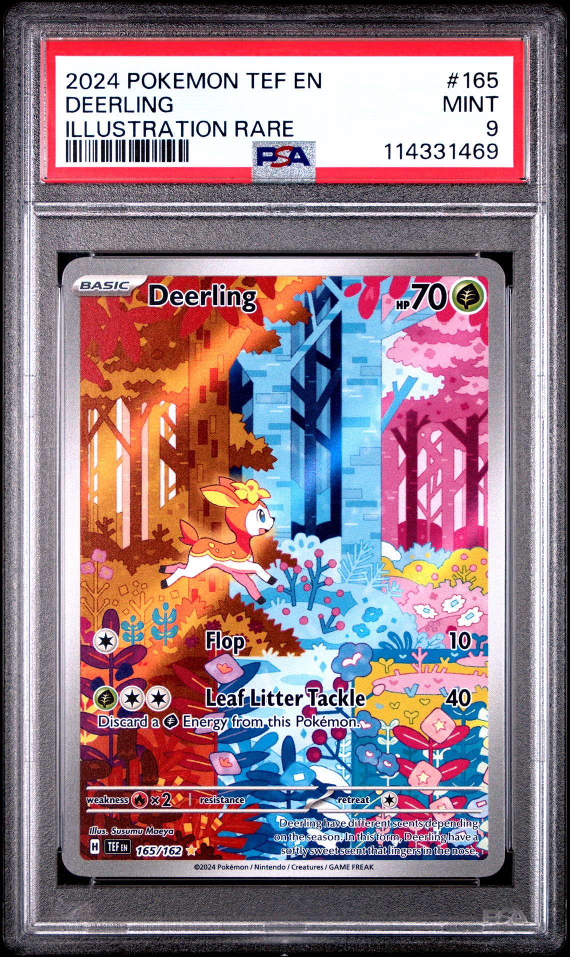 2024 Pokemon Tef En-Temporal Forces Deerling #165 (Illustration Rare) Mint 9 front
