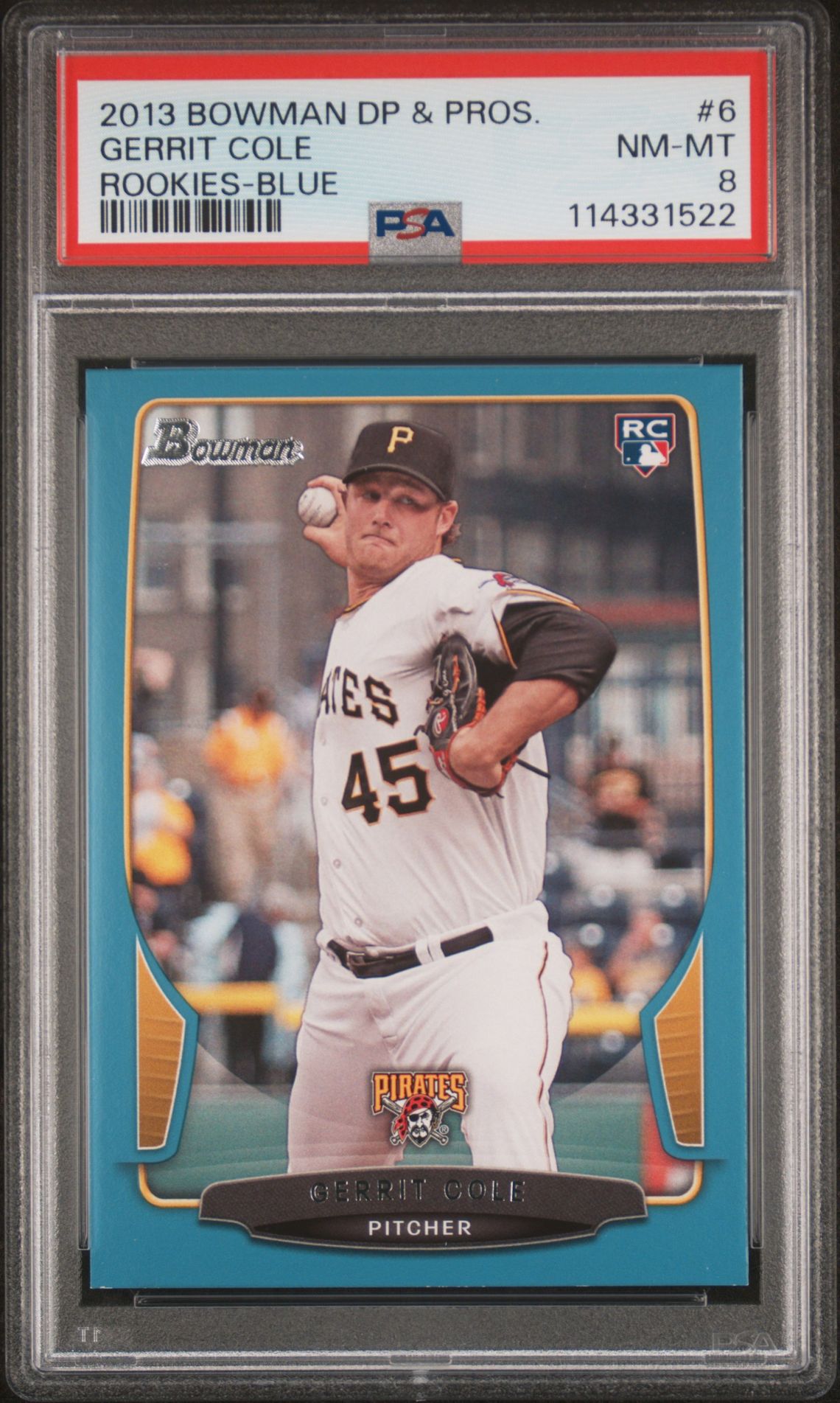 2013 Bowman BOWMAN DRAFT PICKS & PROSPECTS ROOKIES Blue #6 Gerrit Cole front