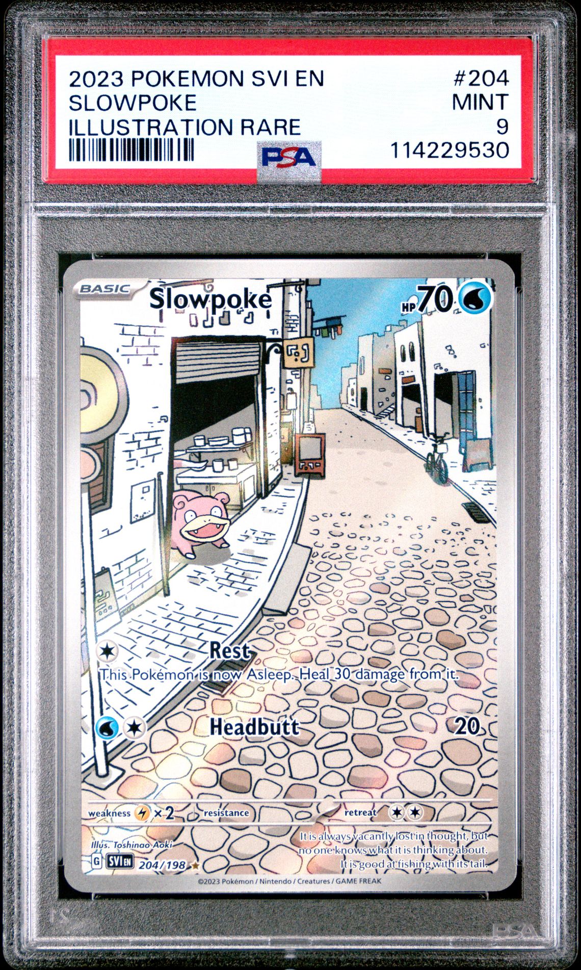 2023 Pokemon Svi En-Scarlet & Violet Slowpoke #204 (Illustration Rare) Mint 9 front