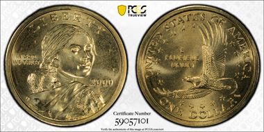 2000-P SAC$1 "Cheerios", FS-902 Prototype Reverse MS67