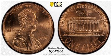 2000 1C Cheerios Cent MS66RD