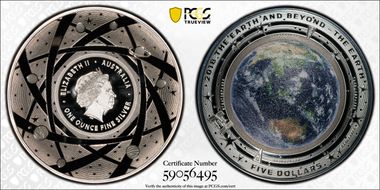 2018 $5 The Earth PR70DCAM