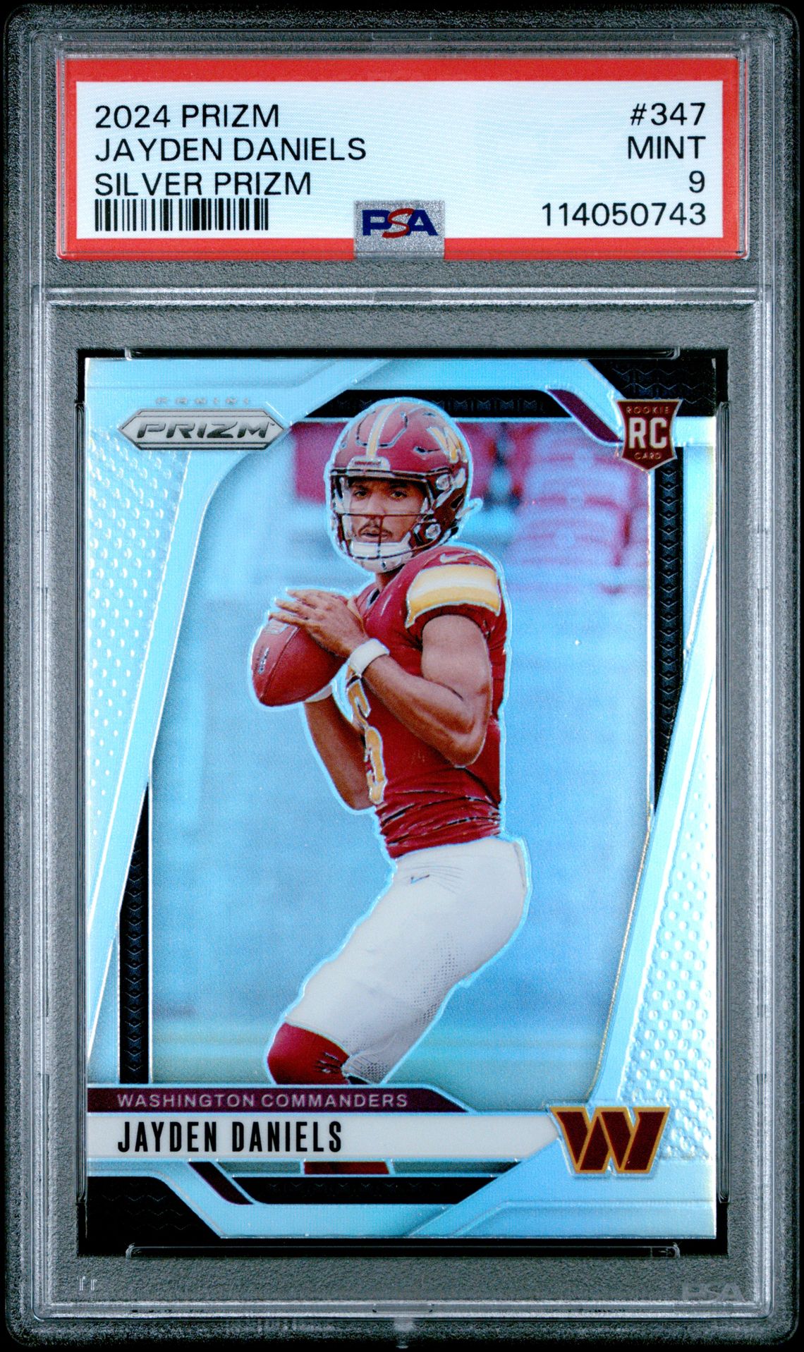 2024 Panini Prizm Jayden Daniels #347 (Silver Prizm) Mint 9 front