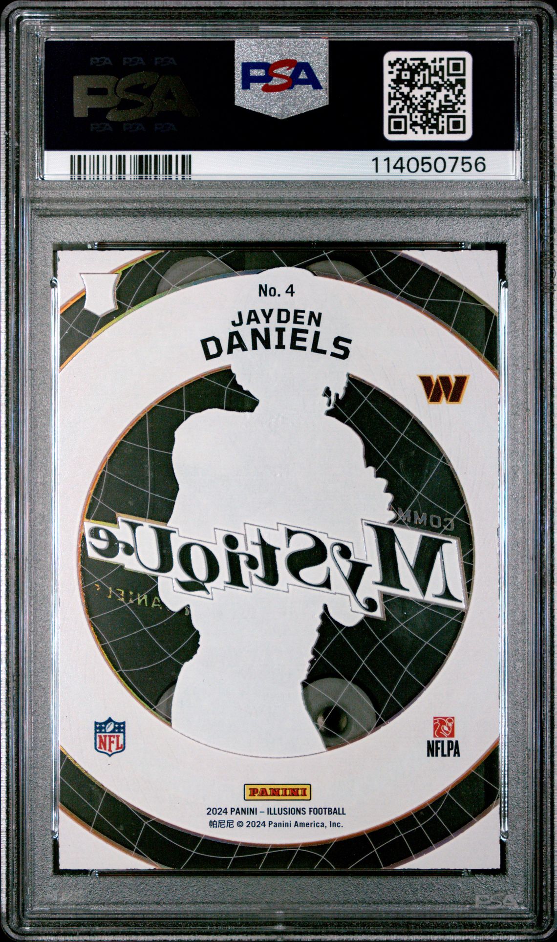 2024 Panini Illusions Mystique Jayden Daniels #4 (Mystique-Orange) Mint 9 back