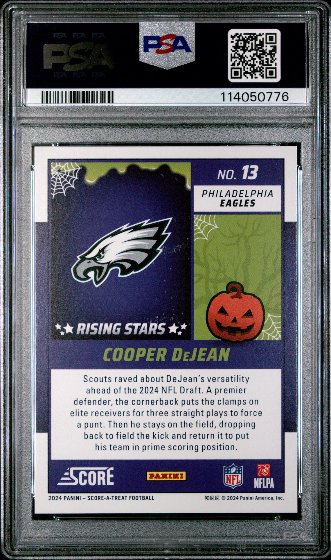 2024 Panini Score-A-Treat Rising Stars Cooper Dejean #13 (Rising Stars-Bats) Gem Mt 10 back