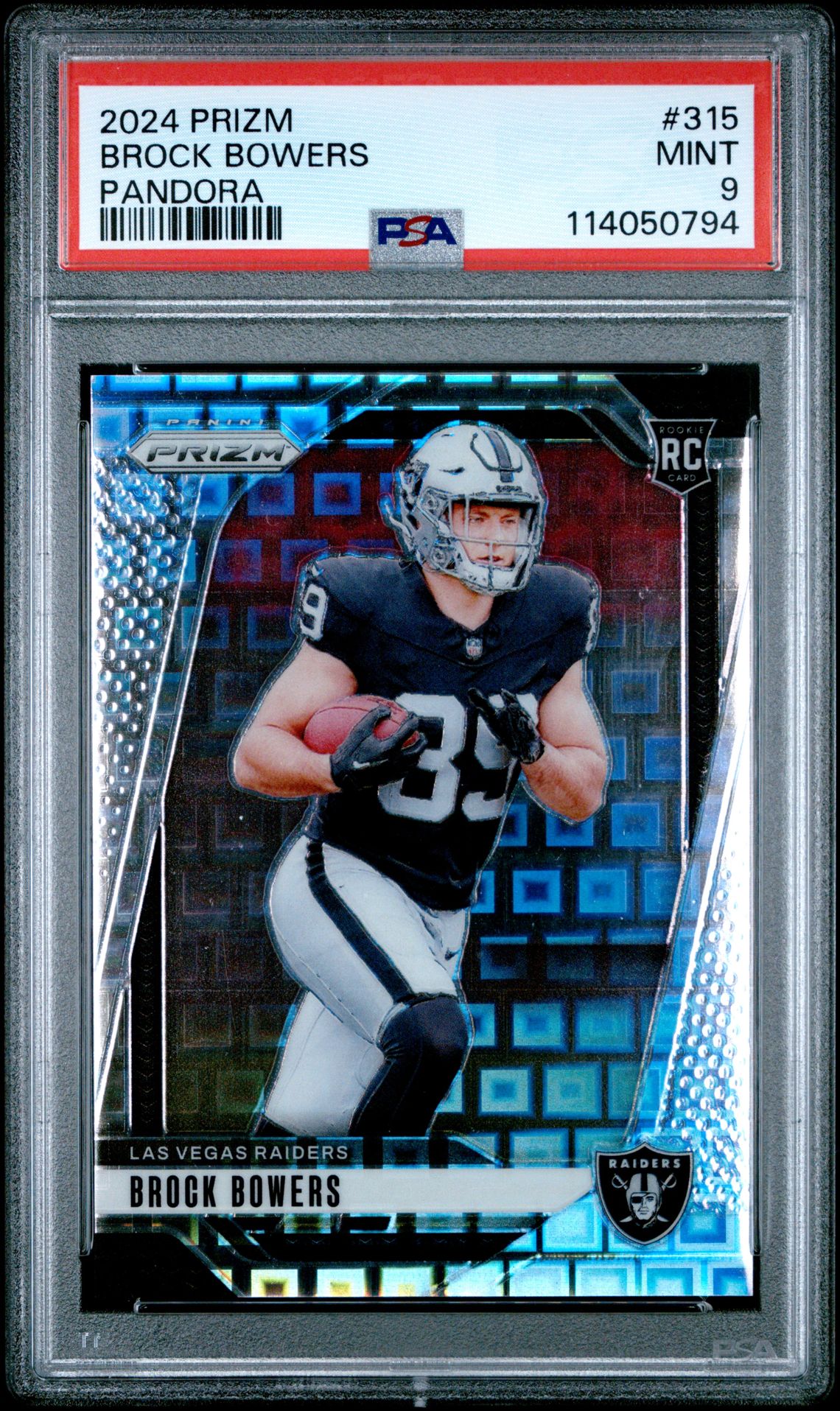 2024 Panini Prizm Brock Bowers #315 (Pandora) Mint 9 front