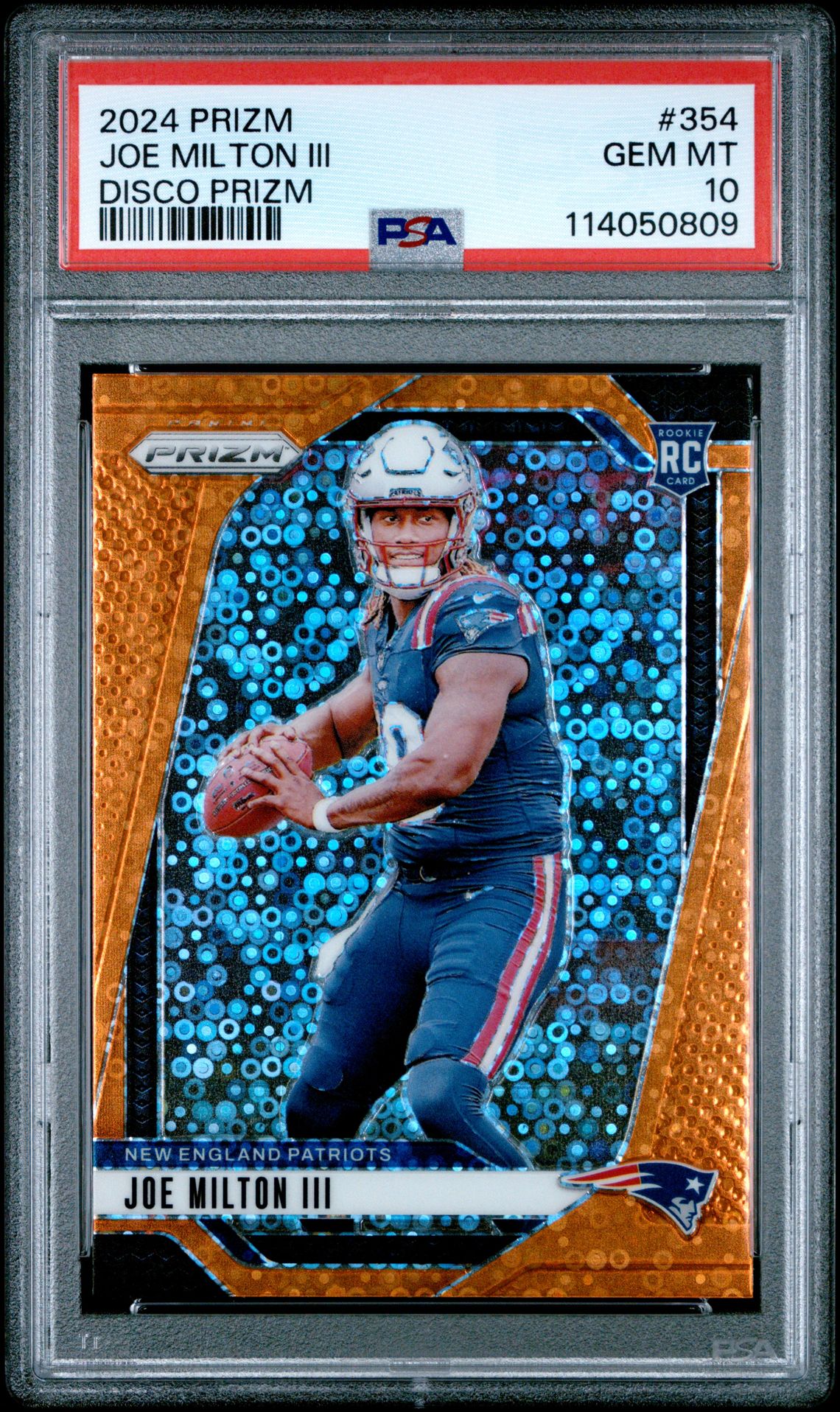 2024 Panini Prizm Joe Milton Iii #354 (Disco Prizm) Gem Mt 10 front