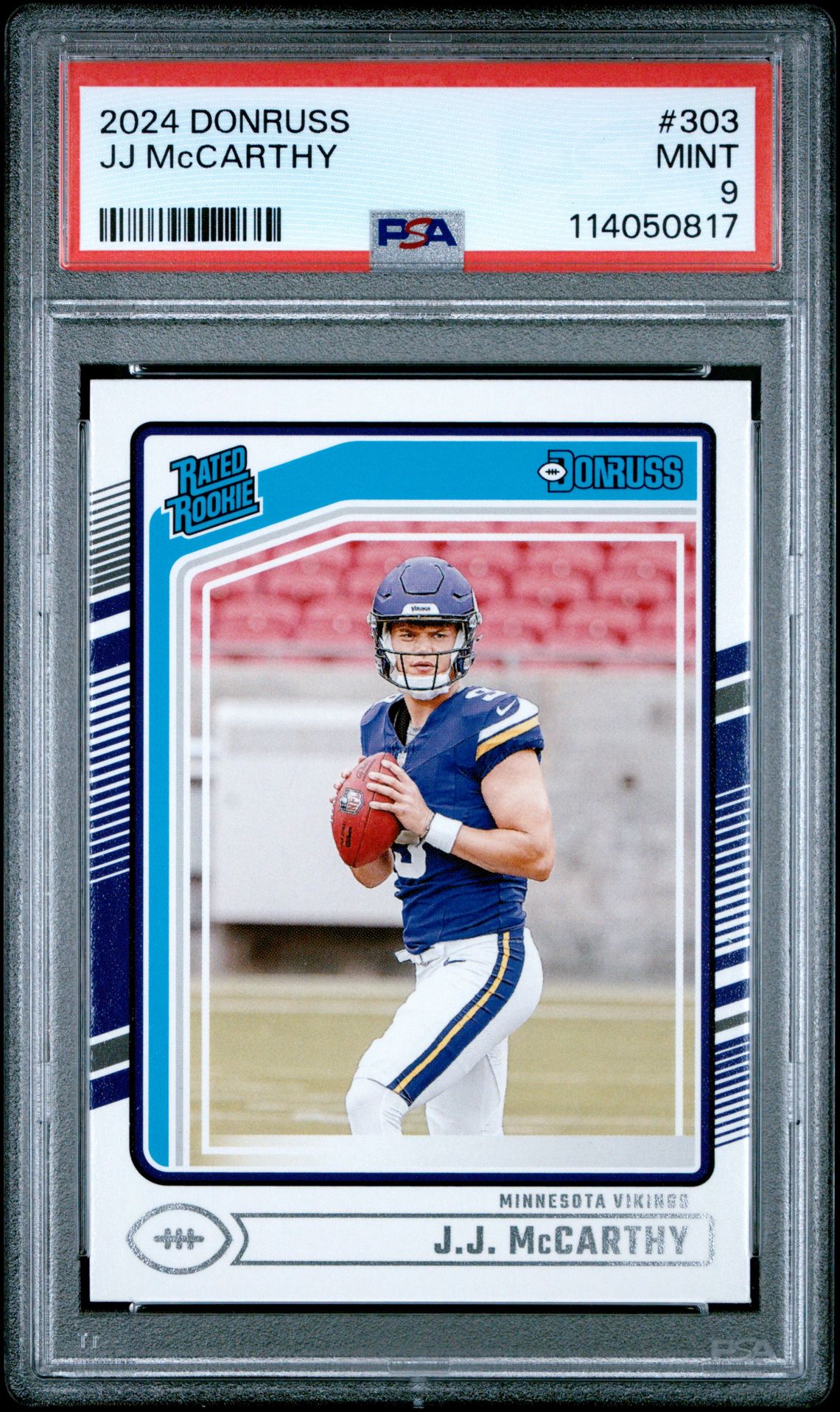 2024 Panini Donruss Jj Mccarthy #303 Mint 9 front