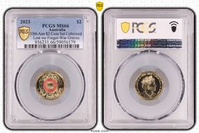 2023 $2 35th Ann $2 Coin Set Colorized Lest we Forget-War Graves MS66