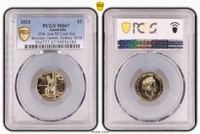 2023 $2 35th Ann $2 Coin Set Invictus Games, Sydney 2018 MS67