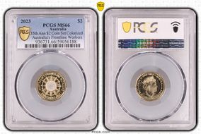 2023 $2 35th Ann $2 Coin Set Colorized Australia's Frontline Workers MS66